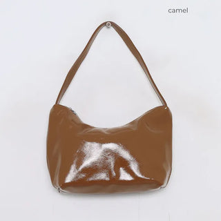 Leather one-handle shoulder bag