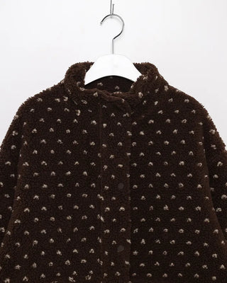 Dot fleece zip-up