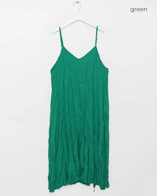 Wrinkle Camisole Long Dress