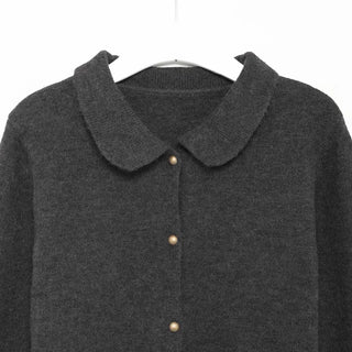 Gold button collar cardigan