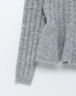 Peplum Rib Cardigan