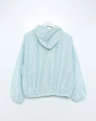 String Flower Hooded Windbreaker