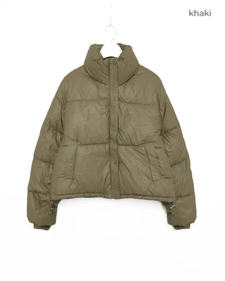 High-neck short down jacket