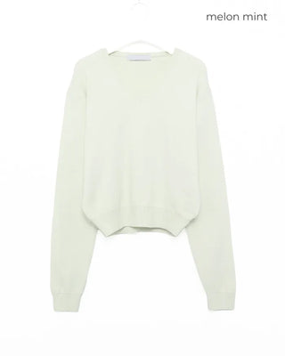 Colorful V-neck knit