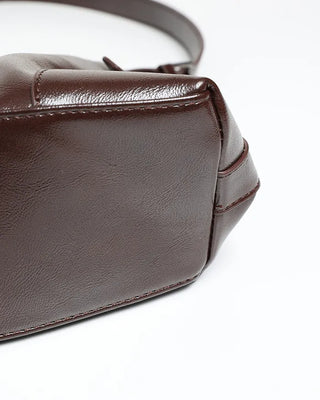 Buckle Leather Shoulder Bag