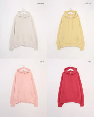Loose-fit colored hoodie
