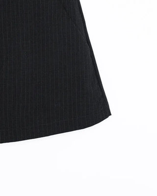 Weighted two-tone striped short skirt pants