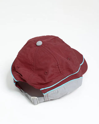 Two-tone stitch nylon racer cap