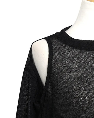 Cutout sheer t-shirt