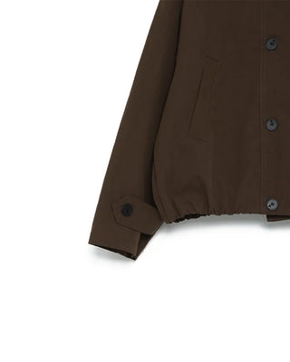 High-neck half trench jacket