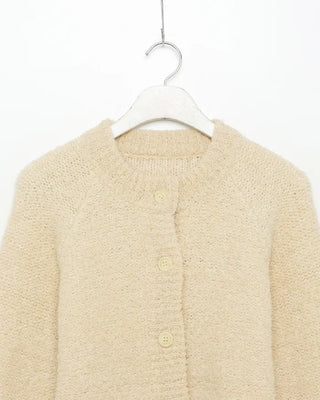 Bouclé Raglan Sleeve Cardigan