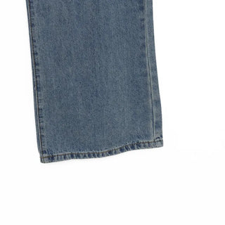 Straight wash denim pants