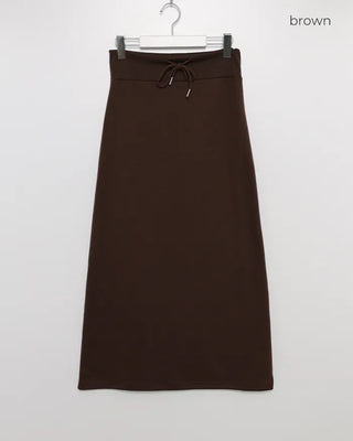 Waist string maxi skirt