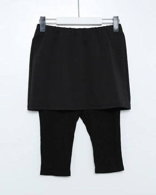 Mini skirt layered capri pants