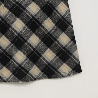 Cross-check mini skirt