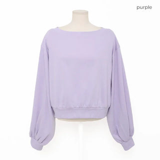 Cropped off-shoulder sweatshirt