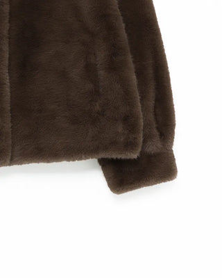 Oversized fur jacket
