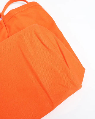 Square Pocket Big Color Canvas Tote Bag