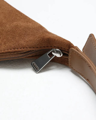 Suede shoulder bag