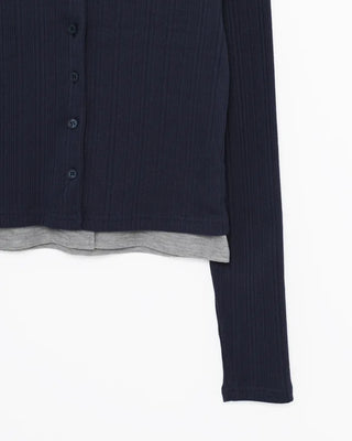 Layered Rib Cardigan