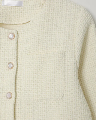Flap pocket tweed jacket