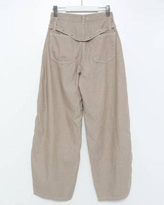 Belted summer wide-leg pants