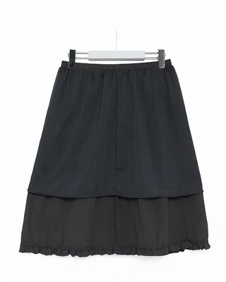 Lace nylon midi skirt