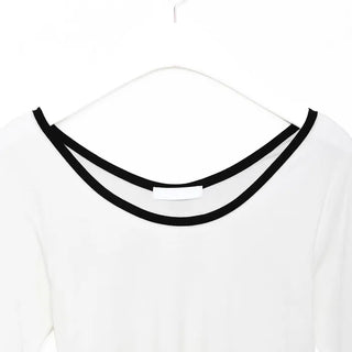 Two-tone slim short-sleeved T-shirt