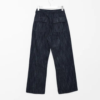 Indigo wide-leg denim