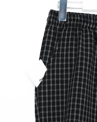Checked Parachute Banding Pants