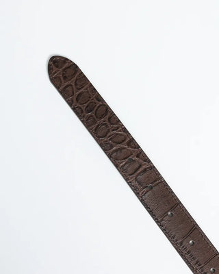 Crocodile oval buckle belt