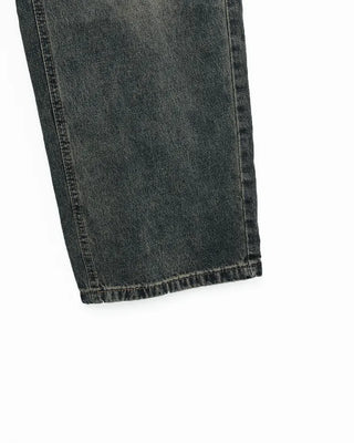 Vintage Whisker Washed Straight Denim Pants