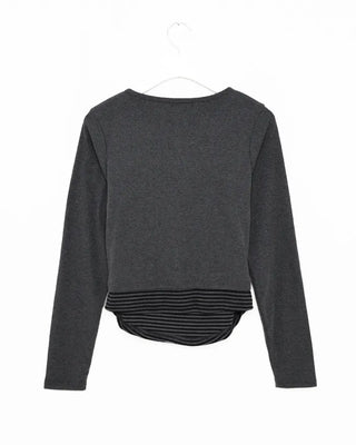 Striped layered T-shirt