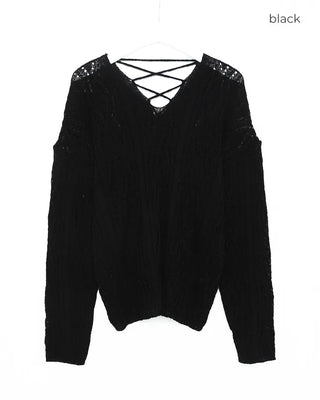 Openwork string knit