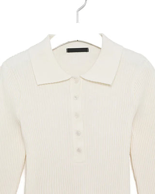 Ribbed collar knit