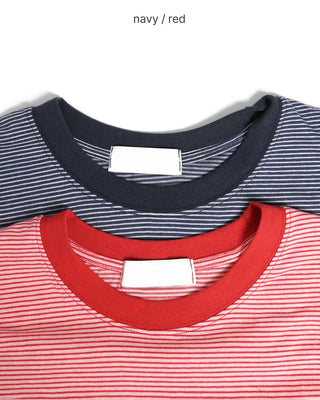 Thin striped short-sleeved T-shirt