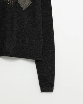 Argyle patch knit