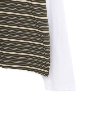 Striped layered long t-shirt