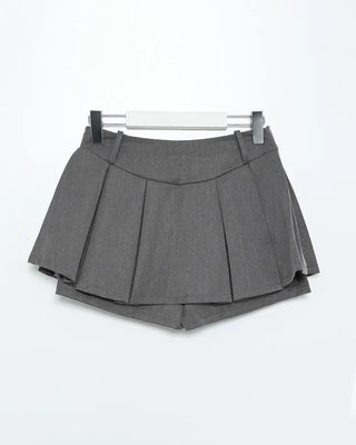 Box pleat mini skirt