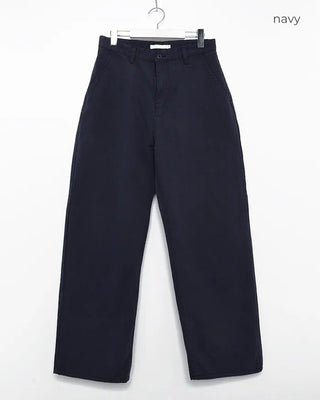 Cotton pants with back flap pockets
