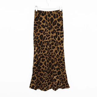 Leopard print long skirt