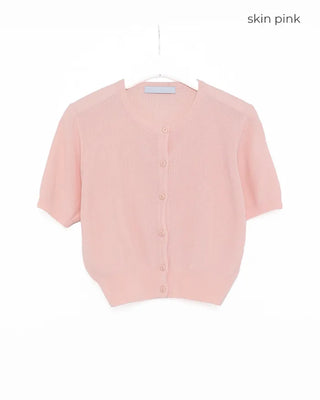 Round Summer Short-Sleeve Cardigan