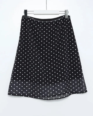 Polka Dot Midi Frill Skirt