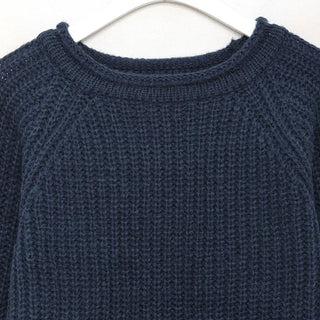 Volume round neck knit sweater