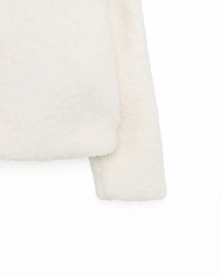 Loose-fitting colored fur jacket