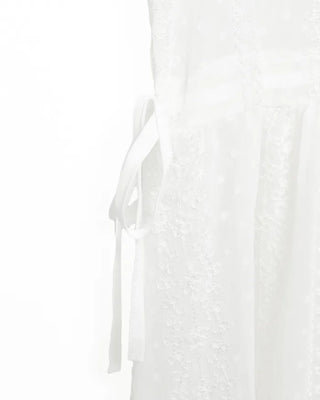 Button lace long dress