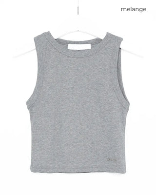 Silverpoint Rib Cropped Sleeveless