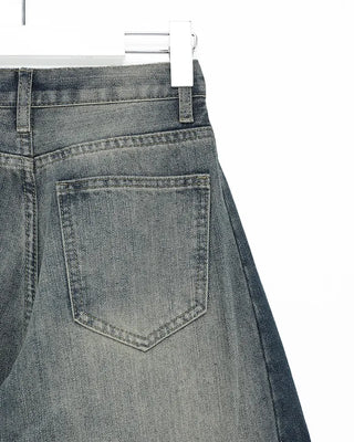 Cut-off vintage denim pants
