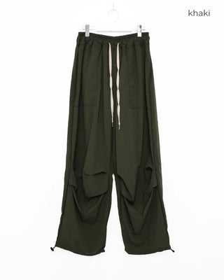 (Unisex) Pintuck Balloon Fit String Waist Elastic Pants