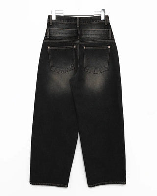 Gradient Wash Wide Denim Pants